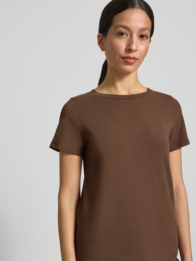 Weekend Max Mara Regular Fit T-Shirt aus Baumwoll-Mix Modell 'MULTIF' Mittelbraun 3