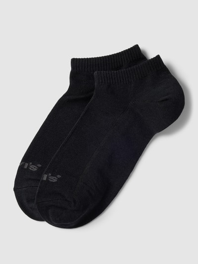 Levi's® Socken mit Label-Schriftzug Modell 'LOW CUT TENCEL' im 2er-Pack Black 1