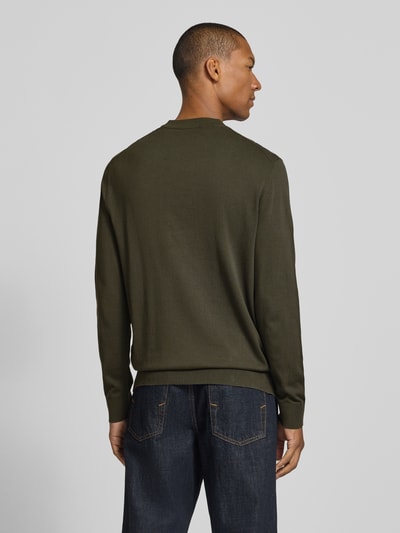 Selected Regular Fit Pullover aus reiner Baumwolle Modell 'TORINO' Dunkelgruen 5