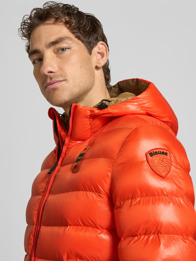 Blauer USA Steppjacke mit Zweiwege-Reißverschluss Modell 'ADAMS' Orange 3