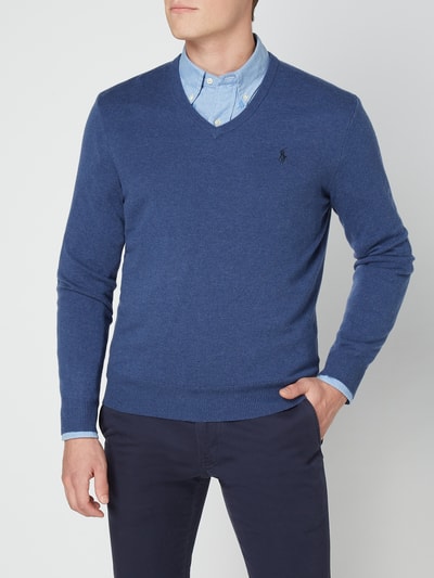 Polo Ralph Lauren Sweter z wełny merino Jeansowy niebieski 4