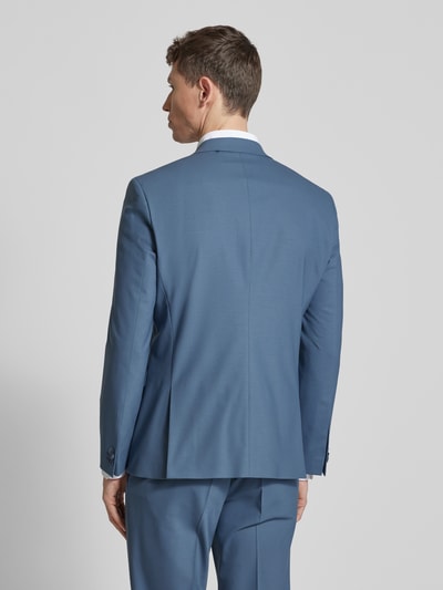 Männermodel trägt garnitur Slim Fit Anzug aus Woll-Mix Modell 'ARTI-HESTEN' von HUGO, jednolity kolor, Ganzkörperansicht Rückansicht
