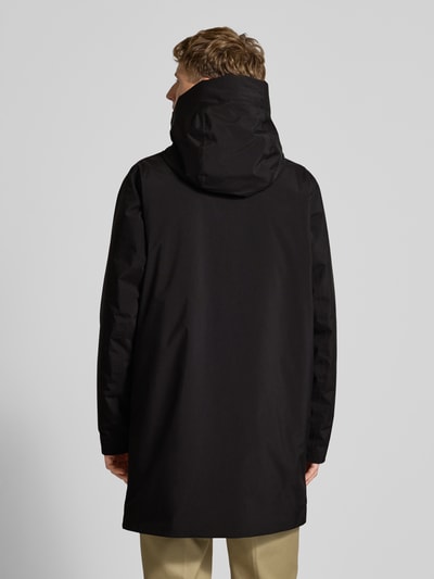 Helly Hansen Regular fit lange jas met capuchon, model 'Munich' Zwart - 5