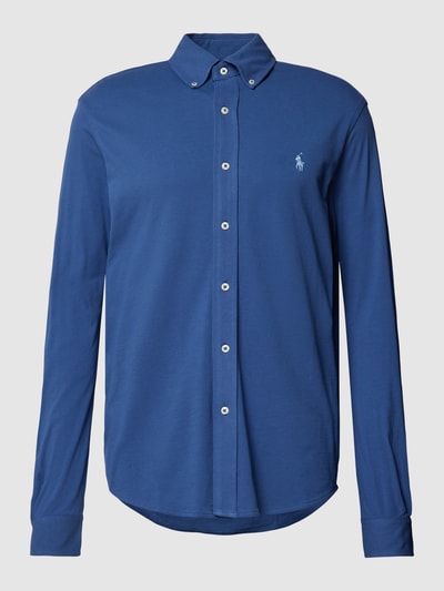 Polo Ralph Lauren Slim fit vrijetijdsoverhemd met logostitching Koningsblauw - 2