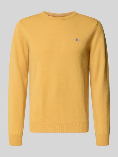 GANT Regular Fit Pullover aus reiner Wolle GELB 1