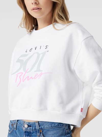 Levi's® Cropped Sweatshirt im Oversized-Look Weiss 3