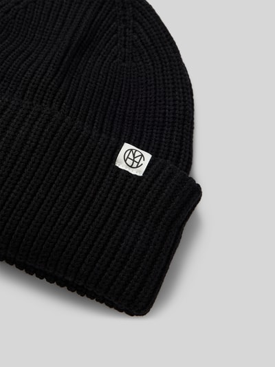 MSCH Copenhagen Beanie met logopatch, model 'Galline Rachelle' Zwart - 2