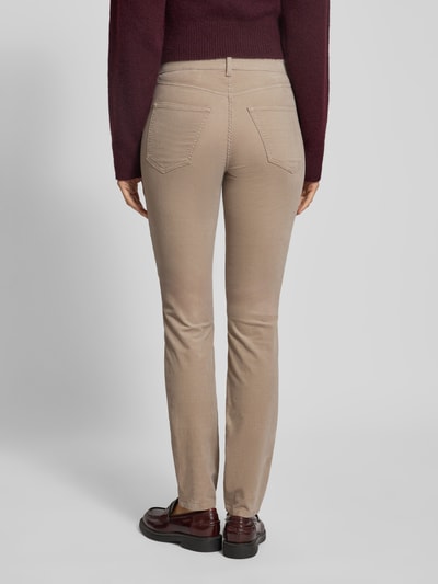 Marc O'Polo Spodnie materiałowe o kroju slim fit z mieszanki bawełny model ‘ALKEA’ Kamienny 5