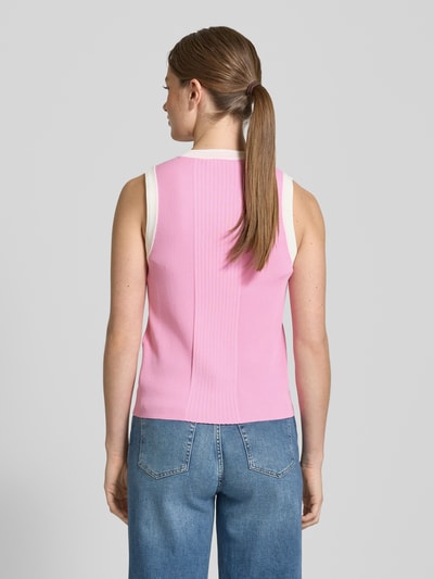 LIU JO SPORT Tanktop mit Strukturmuster Pink 5