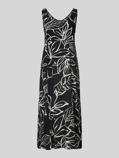 Fransa Sukienka o długości do kolan z nadrukiem na całej powierzchni model ‘Relax’ Czarny 2