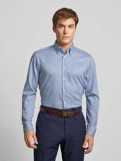 Christian Berg Men Koszula biznesowa o kroju regular fit z kołnierzykiem typu button down Błękitny 4