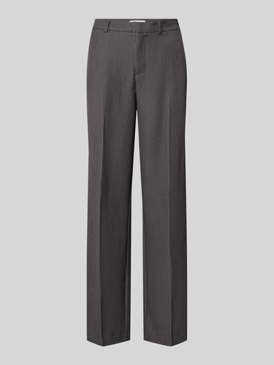 Produktfoto, graue weite Hose mit Viskose-Anteil Modell 'HATTIE-LANA' von ONLY, glatte Textur, Damen Weite Hose von ONLY