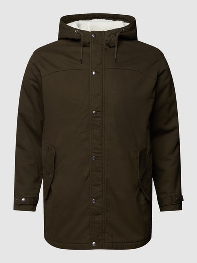 Jack & Jones Plus PLUS SIZE parka met klepzakken Olijfgroen - 2