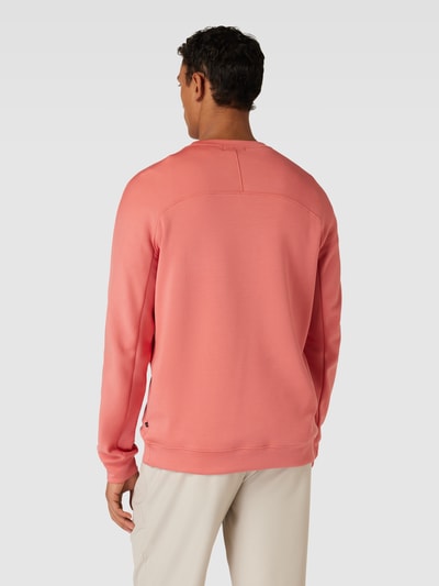 Matinique Sweatshirt met geribde ronde hals, model 'harry' Roze - 5