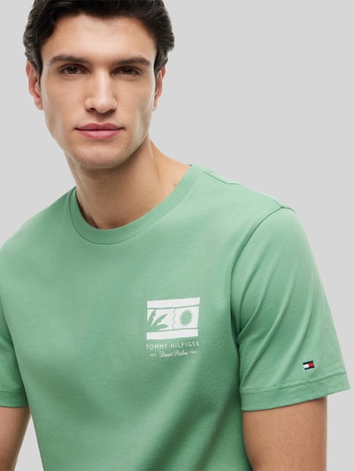 Tommy Hilfiger Regular Fit T-Shirt aus reiner Baumwolle Hellgruen 3