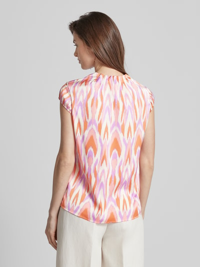 comma Blouse met all-over motief Felroze - 5