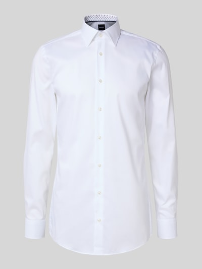 BOSS Koszula biznesowa o kroju slim fit z bardzo długim rękawem model ‘HANK’ Biały 2