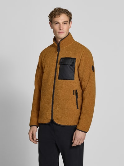 Didriksons Regular fit jack met opstaande kraag model 'Peter' Mosterdgeel - 4