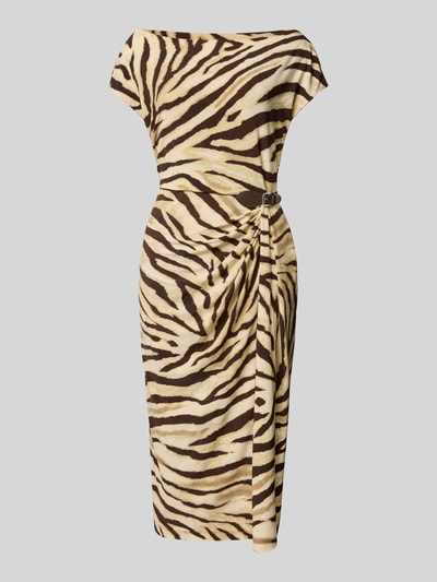 Lauren Ralph Lauren Sukienka midi z aplikacją model ‘HULLEN’ Średniobrązowy melanż 2