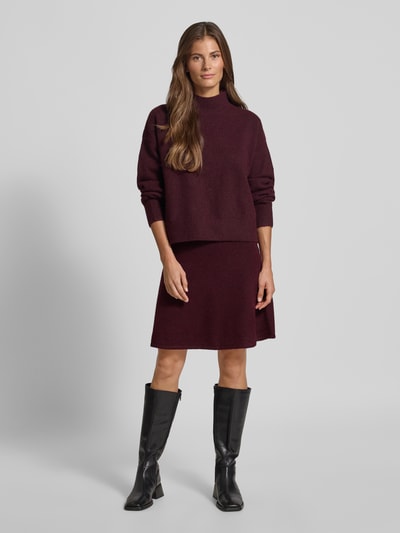 Neo Noir Minirock mit elastischem Bund Modell 'Gisa' Bordeaux 1