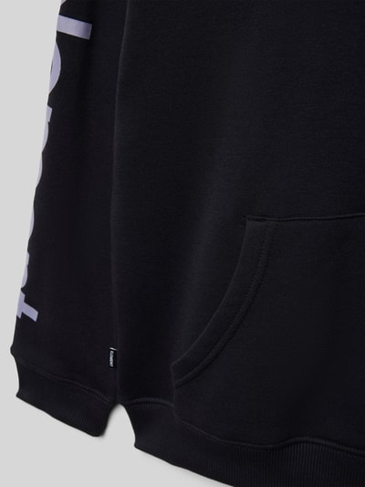 Element Boxy fit hoodie met labelprint, model 'PEAKS' Zwart - 2