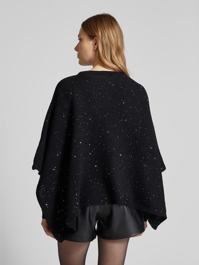 Zero Poncho mit Paillettenbesatz Black 5