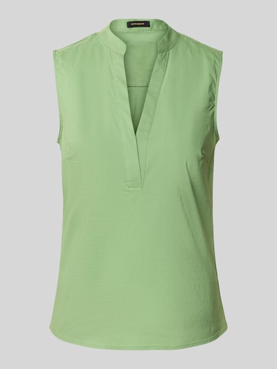 More & More Regular Fit Blusenshirt mit V-Ausschnitt Gruen 2