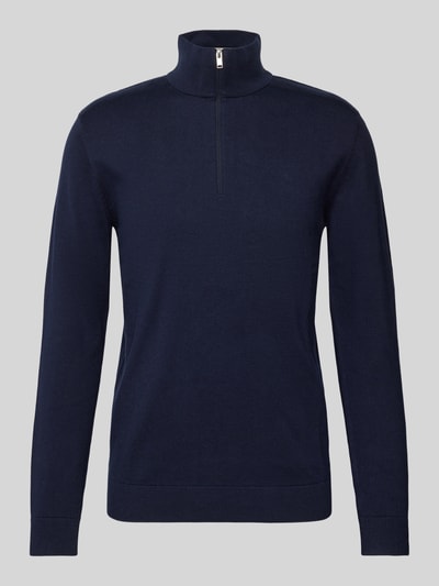 SELECTED HOMME Strickpullover mit Stehkragen Marine 1