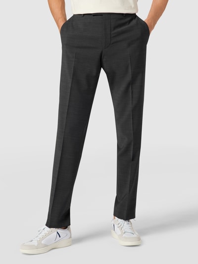 Strellson Slim fit pantalon met persplooien, model 'Flex Cross' Antraciet - 4