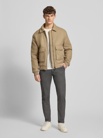 JACK & JONES Slim Fit Hose mit Gürtelschlaufen Modell 'MARCO' Anthrazit Melange 1