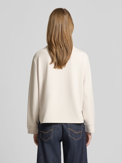 monari Sweatshirt met tunnelkoord en labeldetail Beige - 5