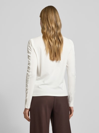 Marc Cain Longsleeve mit Puffärmeln und Rundhalsausschnitt Weiss 5
