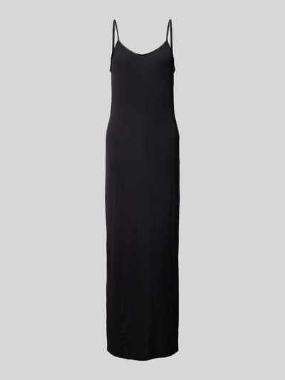 Only Długa sukienka z mieszanki wiskozy model ‘Amelia’ Czarny 2