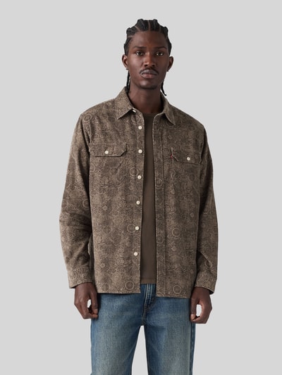 Levi's® Regular Fit Freizeithemd mit Label-Detail Mittelbraun 4