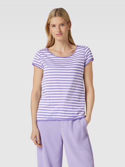 Esprit T-shirt met streepmotief Lila - 4