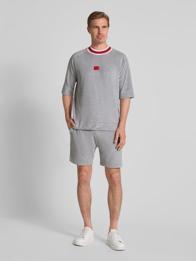 HUGO T-Shirt mit Label-Print Modell 'JAXON' Hellgrau 1