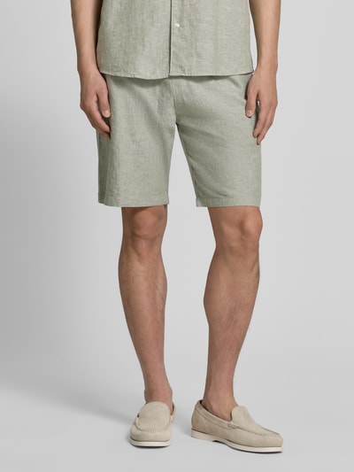 MCNEAL Shorts aus Leinen-Baumwoll-Mix mit elastischem Bund Lind 4