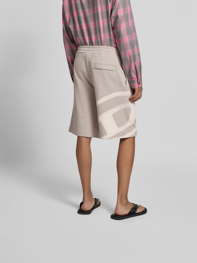Diesel Sweatshorts mit elastischem Bund Hellgrau 5