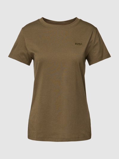 BOSS Orange T-Shirt mit Label-Stitching Modell 'Esogo' Oliv 2