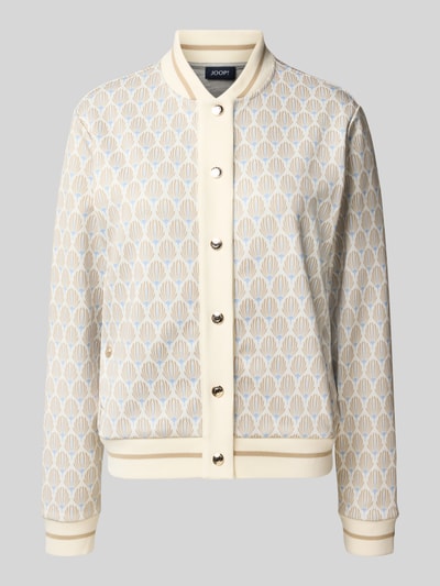 JOOP! Sweatjack met opstaande kraag en knoopsluiting Offwhite - 2