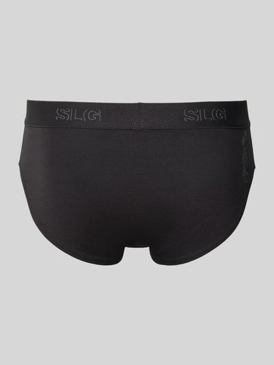 SLG Slip met label in band in een set van 2 stuks, model 'Base Brief' Antraciet - 3