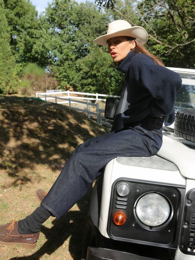 Style Icon Collection Blue Denim in modernem Barell-Schnitt und hoher Taille - curated by Maja Weyhe Jeansblau 6