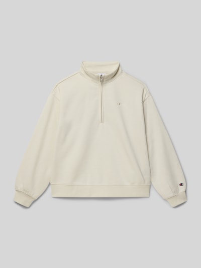 CHAMPION Bluza z kapturem i kołnierzem zapinanym Écru 1