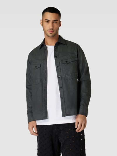 G-Star Raw Regular Fit Freizeithemd mit Kentkragen Modell 'Dakota' Black 4