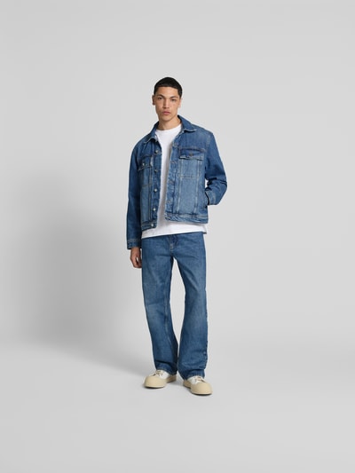 ISNURH Flared Fit Jeans aus reiner Baumwolle Jeansblau 1