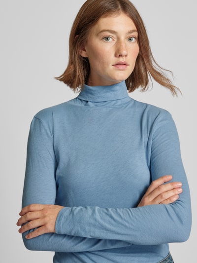 Marc O'Polo Denim Longsleeve mit Rollkragen Hellblau 3