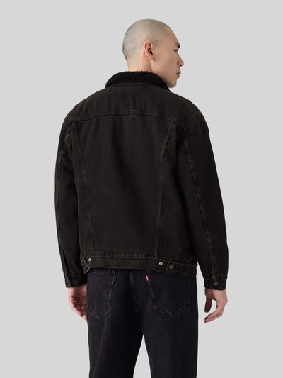 Levi's® Regular Fit Jeansjacke aus reiner Baumwolle Black 5