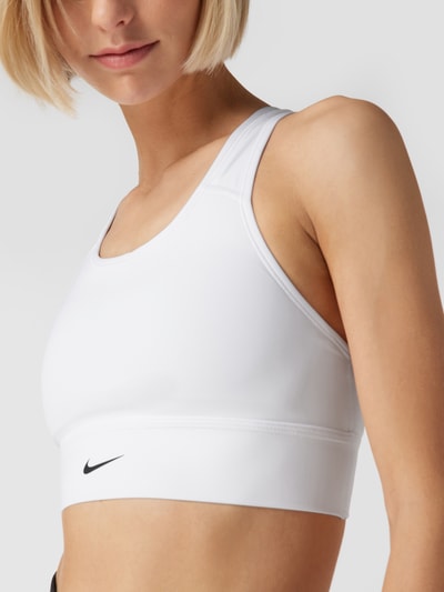 NIKE TRAINING Bustier mit Label-Print Weiss 3