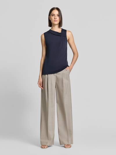 BOSS Slim fit top van pure viscose model 'Epuete ' Marineblauw - 1