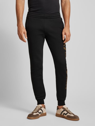 EA7 Emporio Armani Regular Fit Sweatpants mit elastischem Bund Black 4